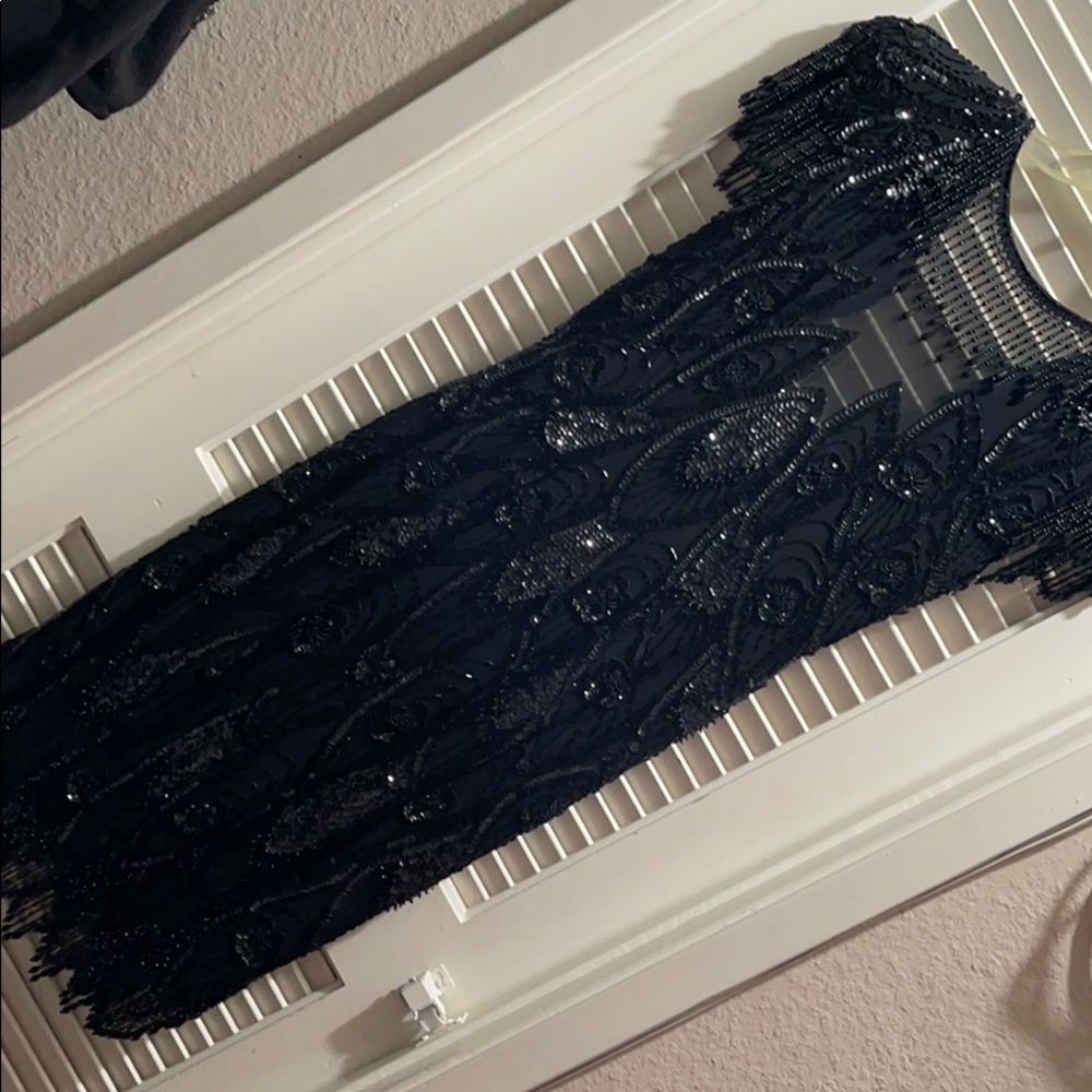 Black sequence dress